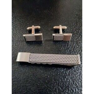 Vintage Kreisler USA Cufflinks & Tie Pin Set Gold Cont. .025 Mid Century